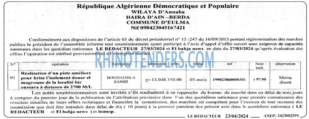 LE REDACTEUR