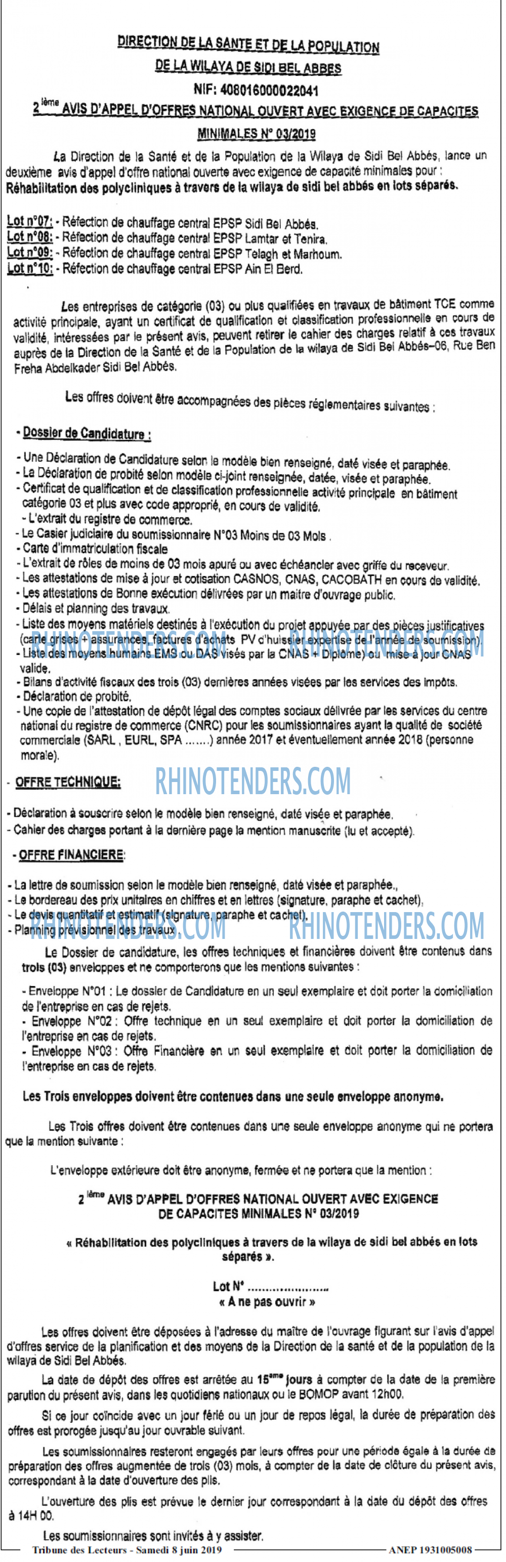 TRIBUNE DES LECTEURS