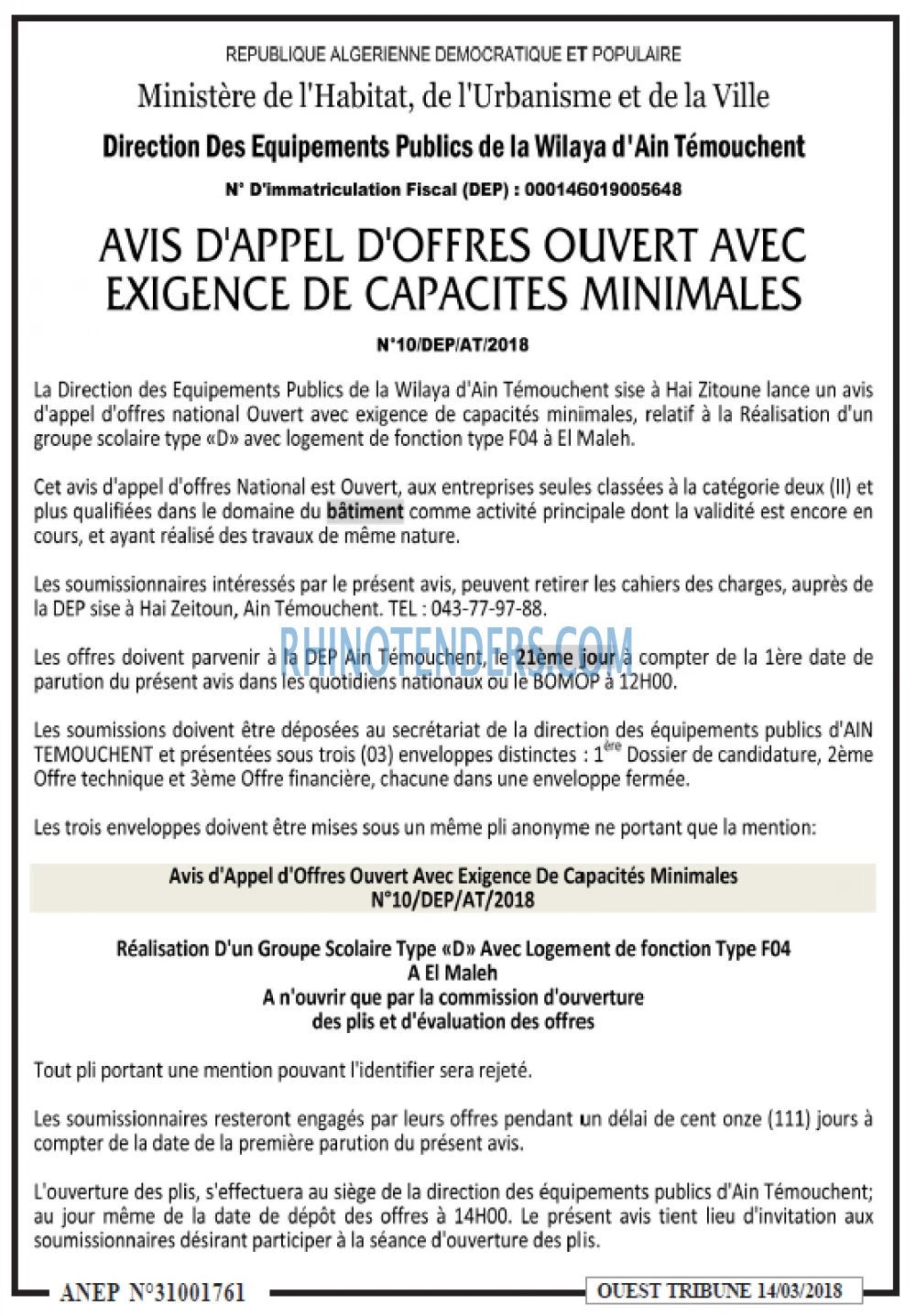 ouest TRIBUNE