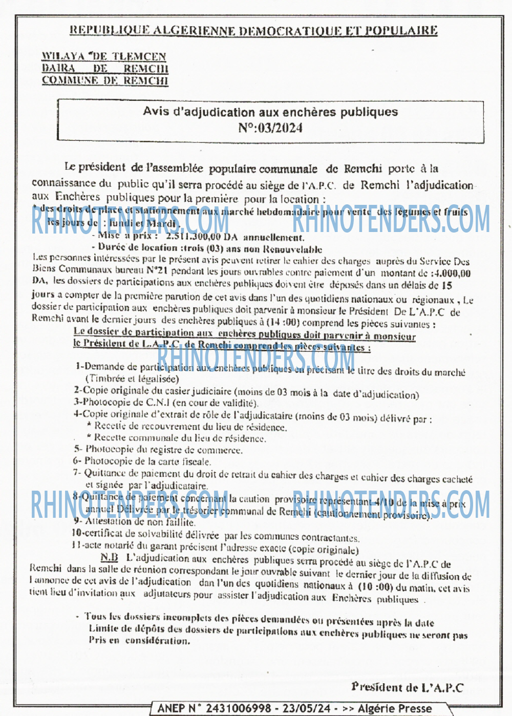 ALGERIE PRESSE
