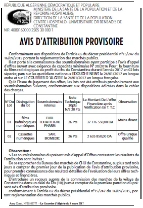 Le Courrier d'Algerie