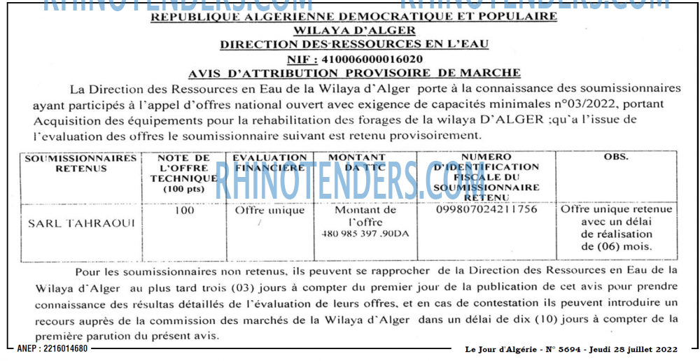 Le Jour d'Algérie