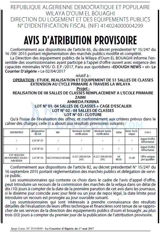 Le Courrier d'Algerie