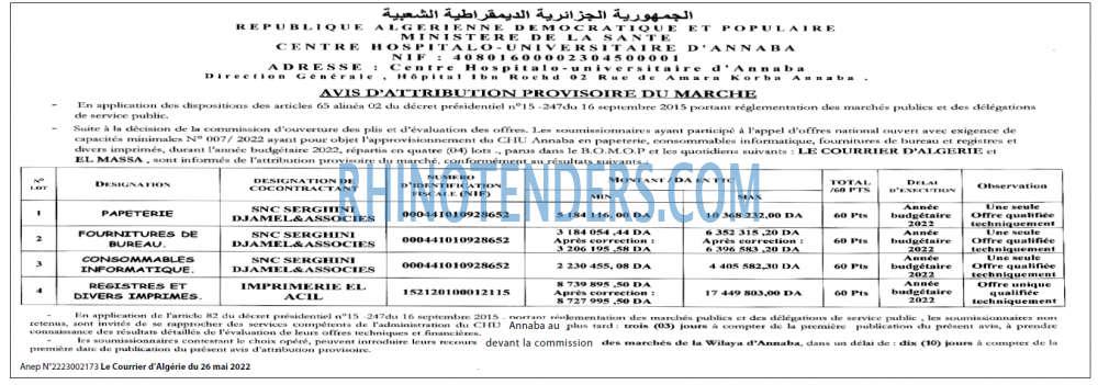 Le Courrier d'Algerie