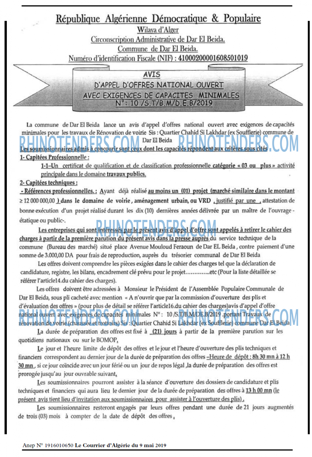 Le Courrier d'Algerie