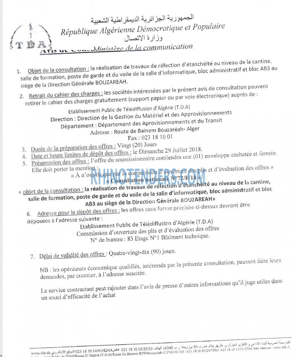 TDA - Télédiffusion d'Algérie