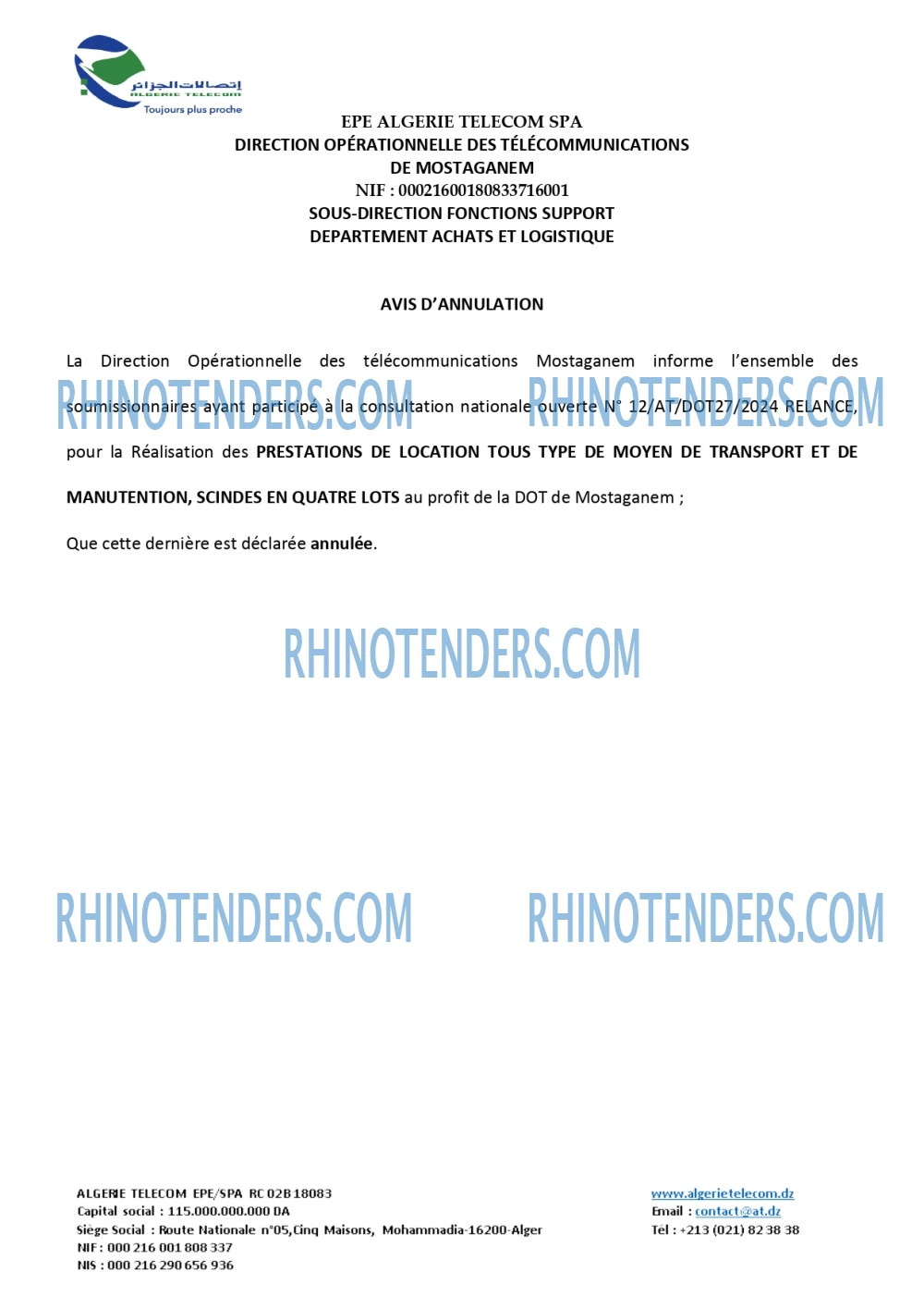 Rhinotenders