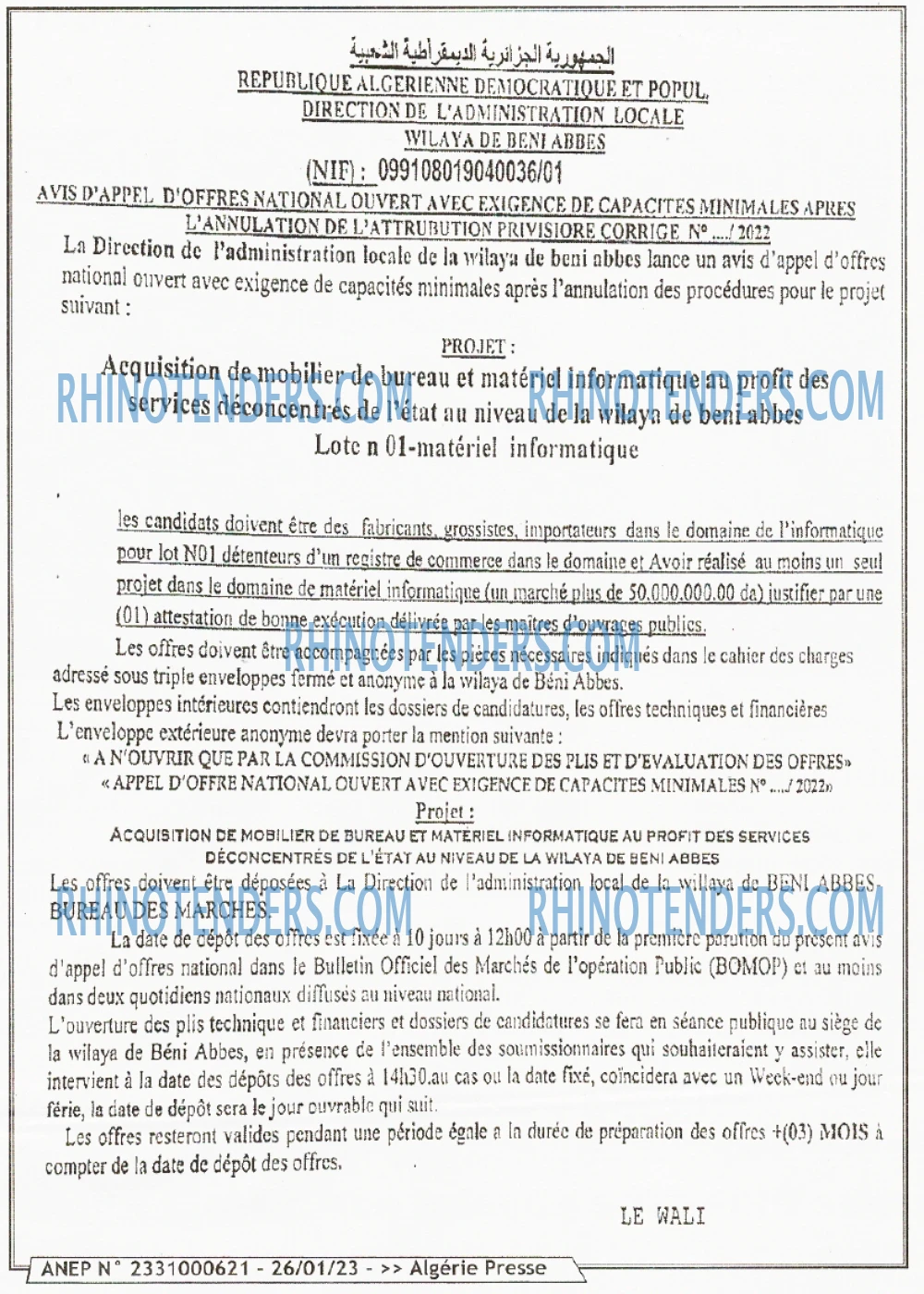 ALGERIE PRESSE