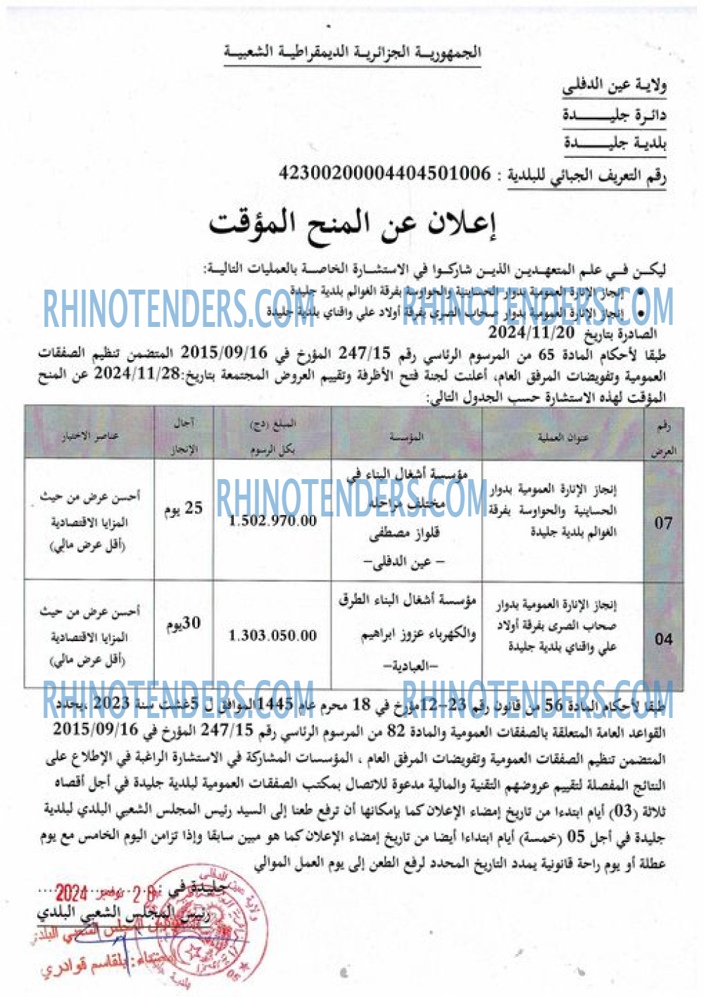 Rhinotenders