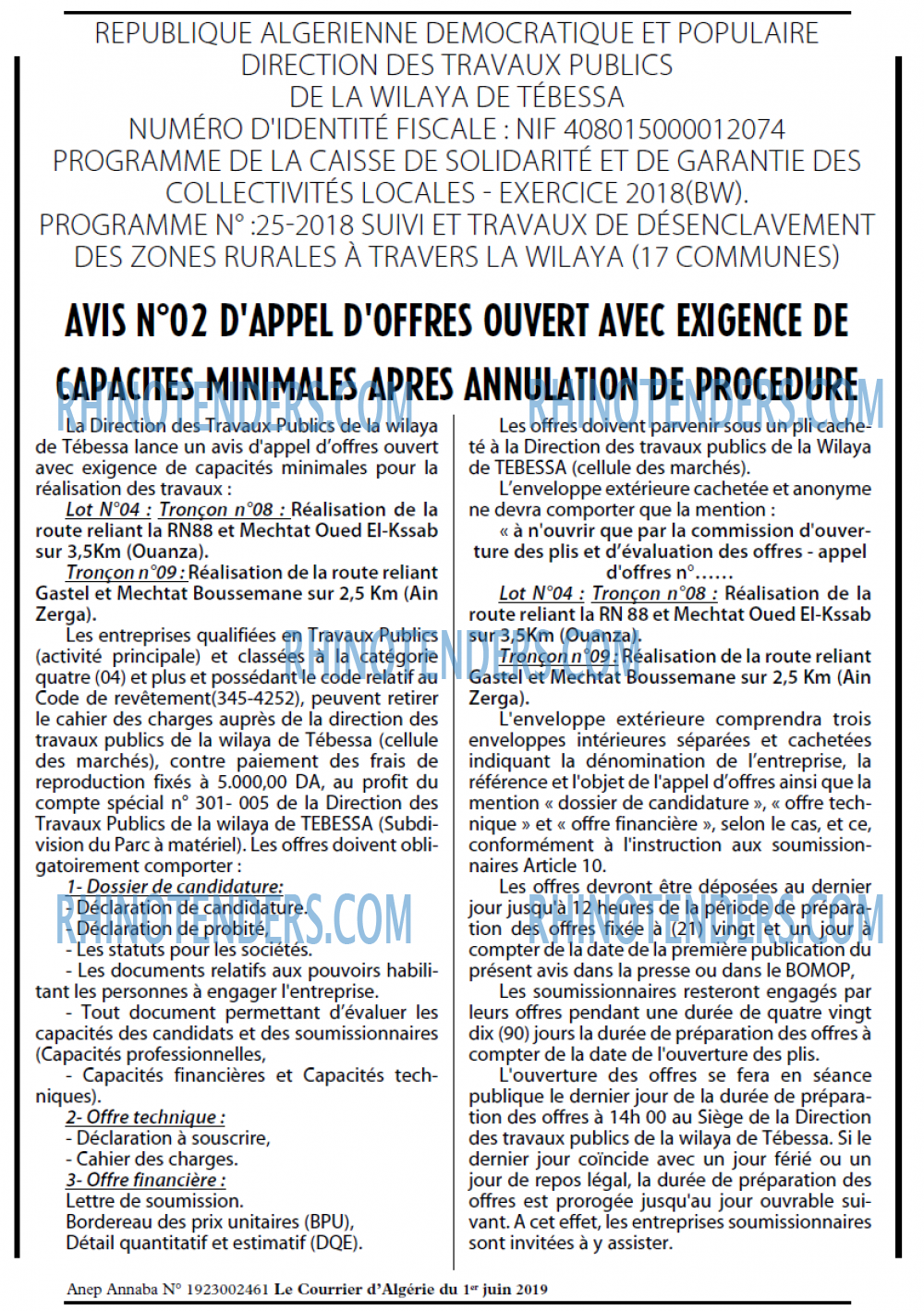 Le Courrier d'Algerie