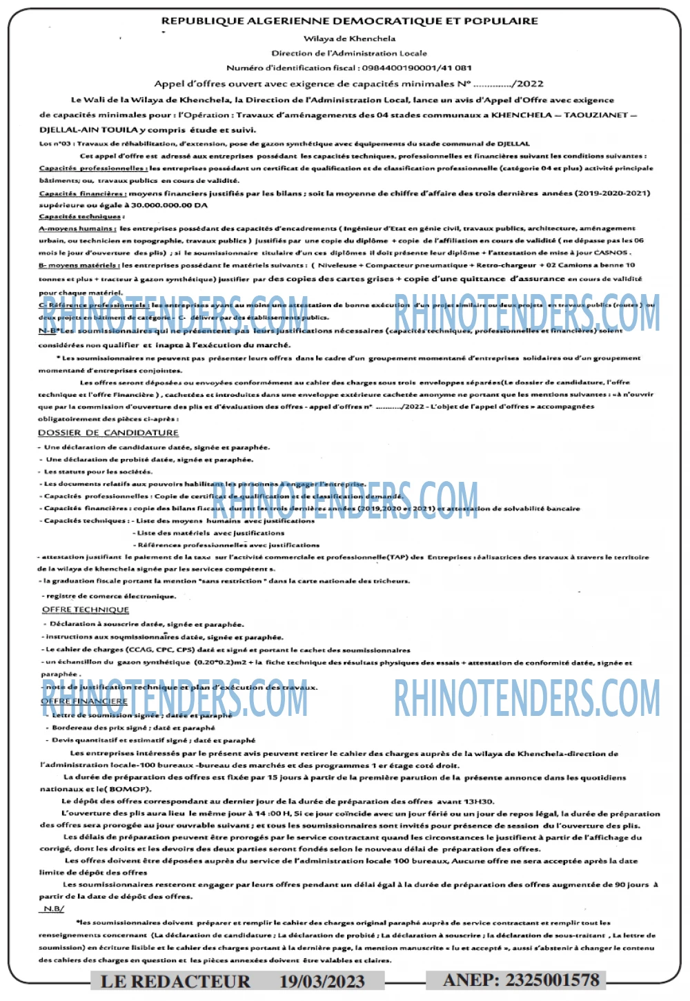 LE REDACTEUR