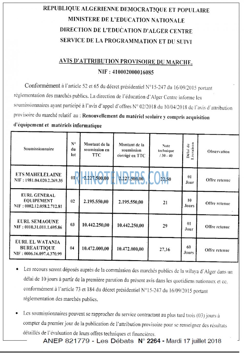 Les Debats