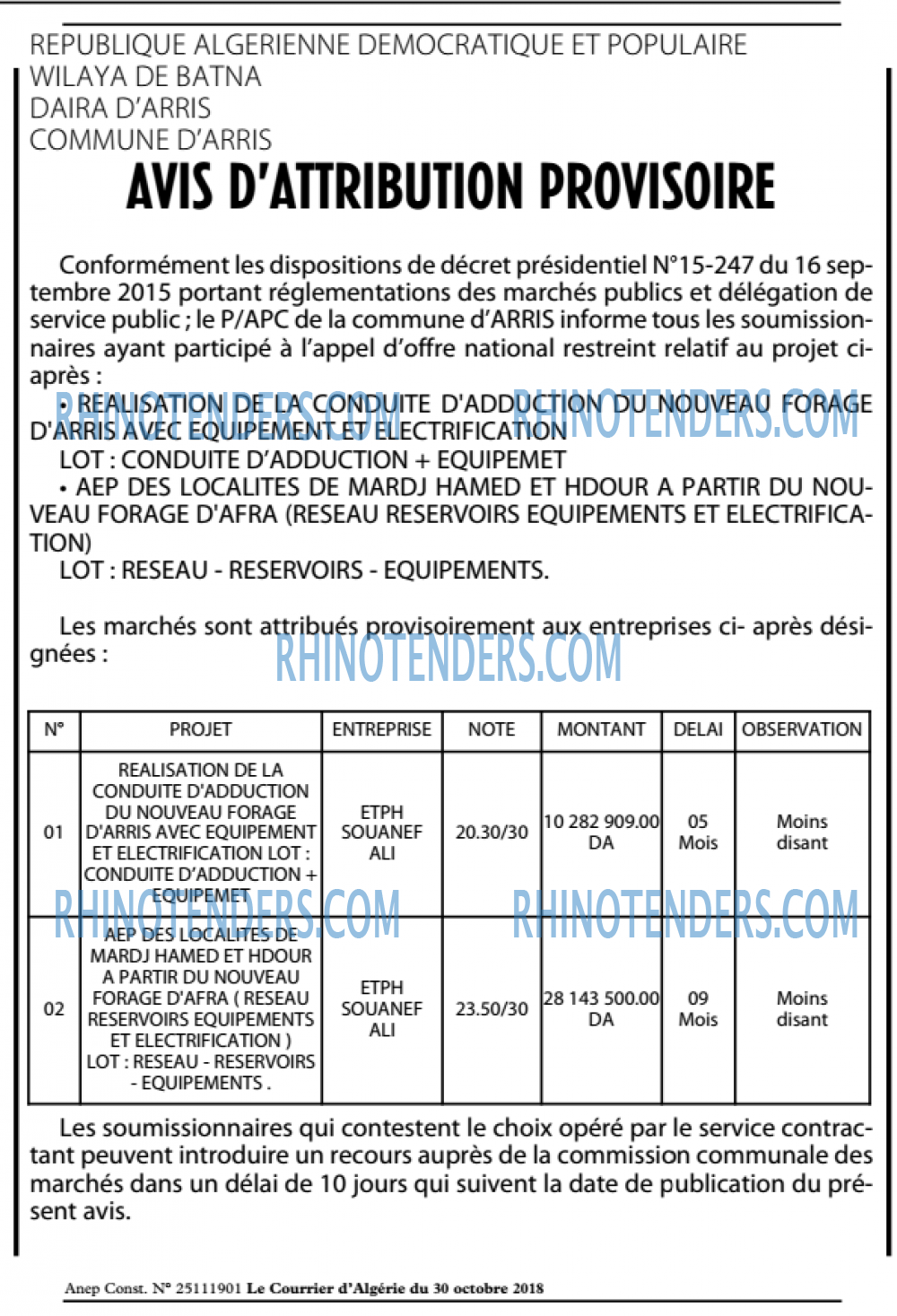 Le Courrier d'Algerie