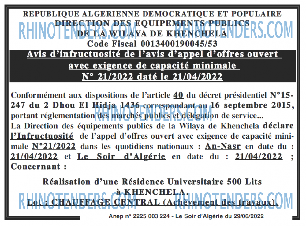 LE SOIR D'ALGERIE
