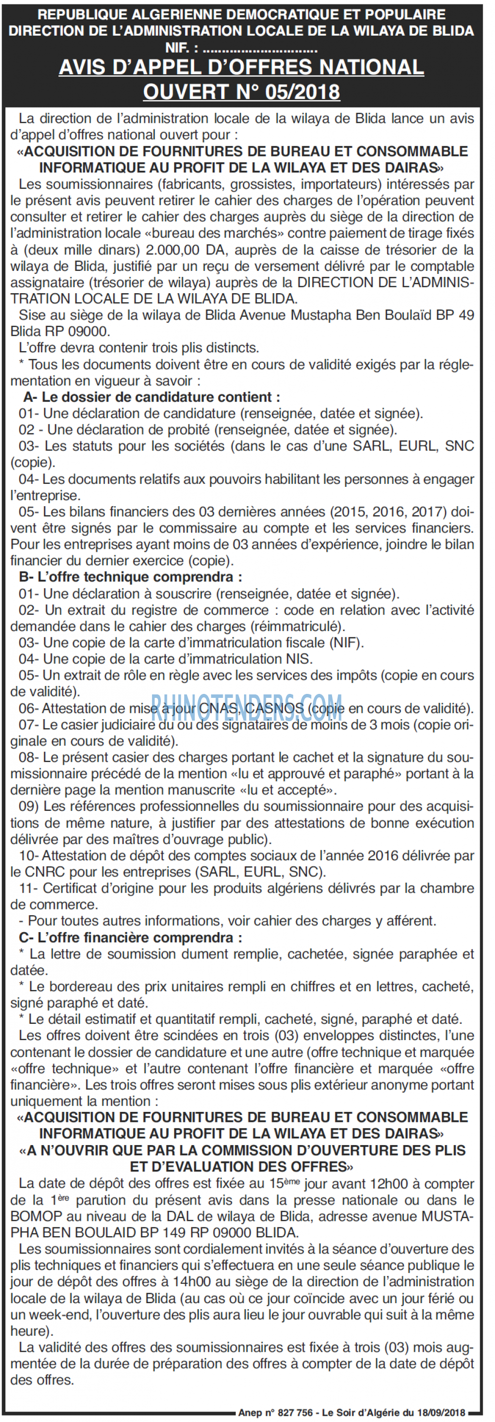 LE SOIR D'ALGERIE