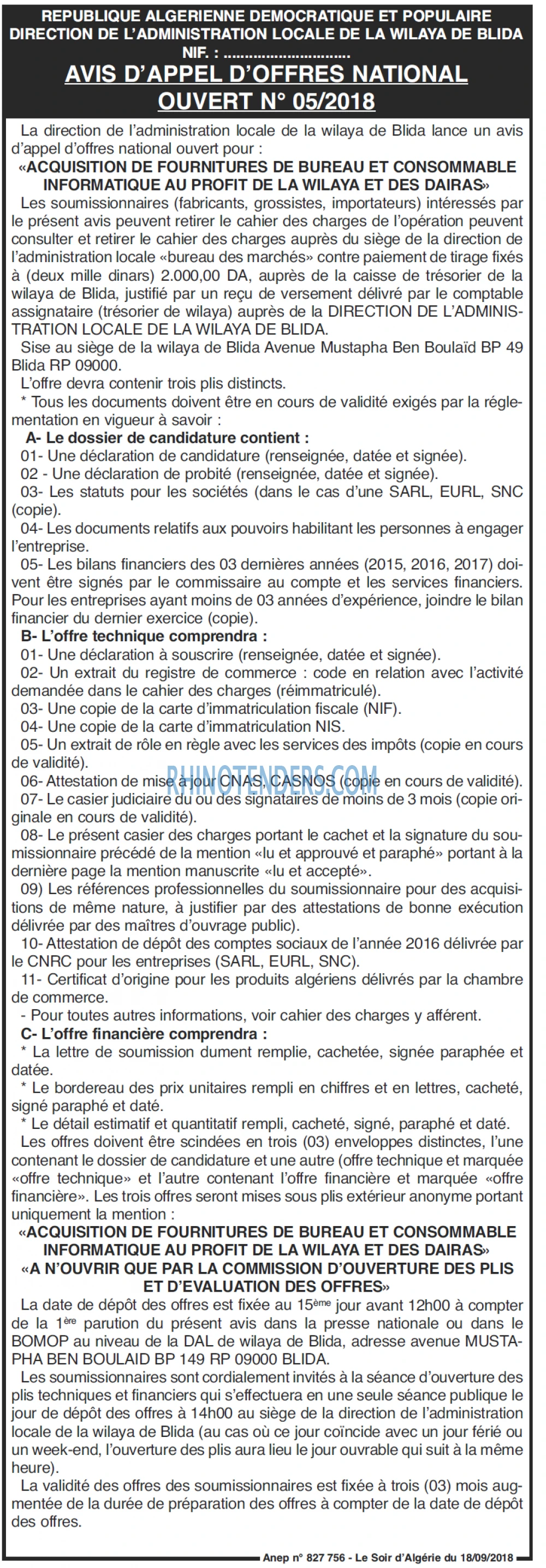LE SOIR D'ALGERIE