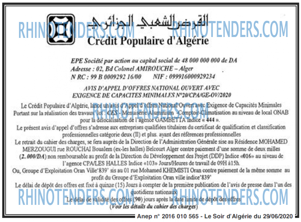 LE SOIR D'ALGERIE