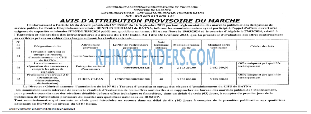 Le Courrier d'Algerie