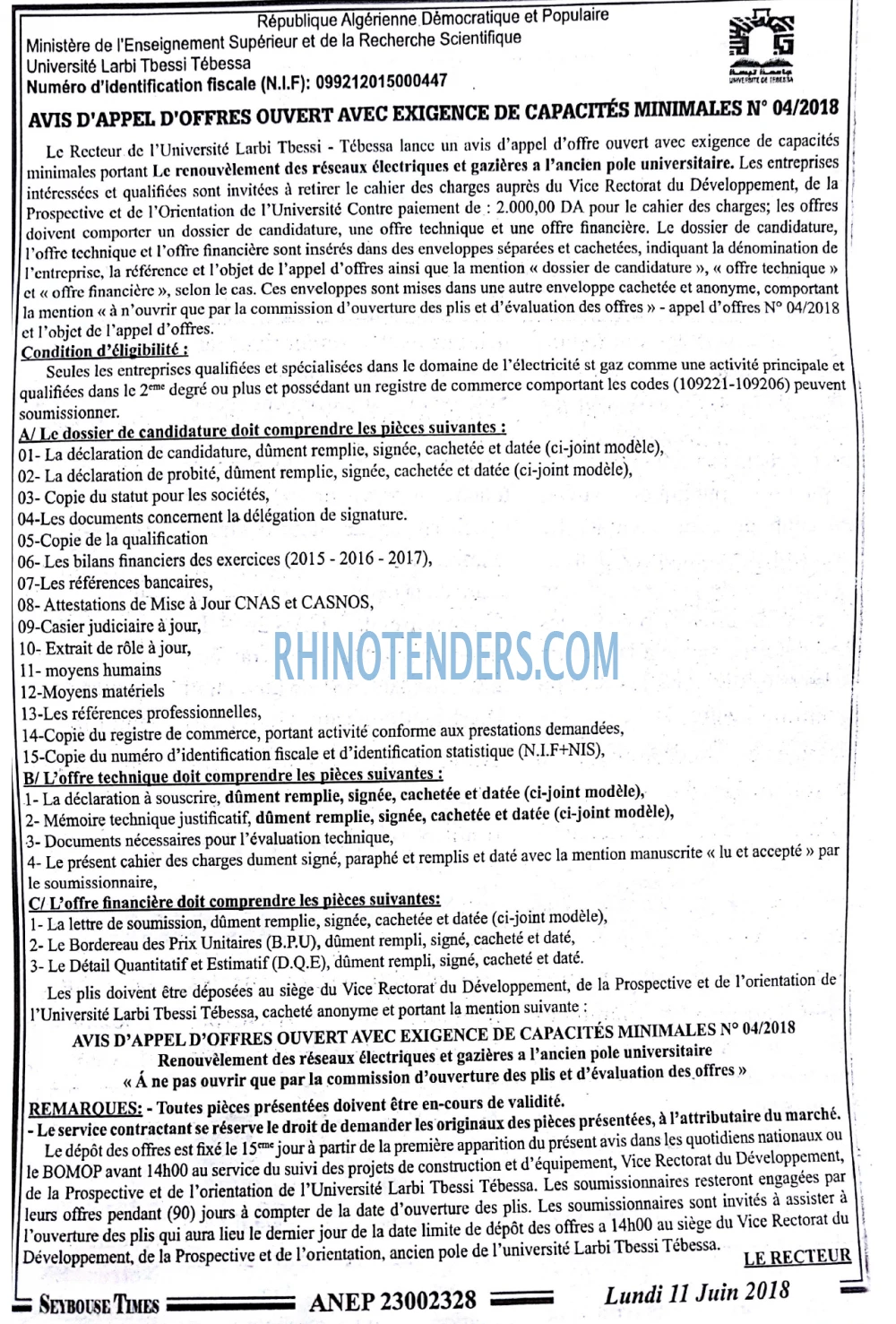 SEYBOUSSE TIMES
