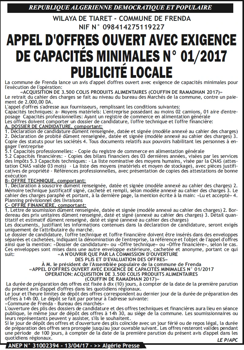 ALGERIE PRESSE