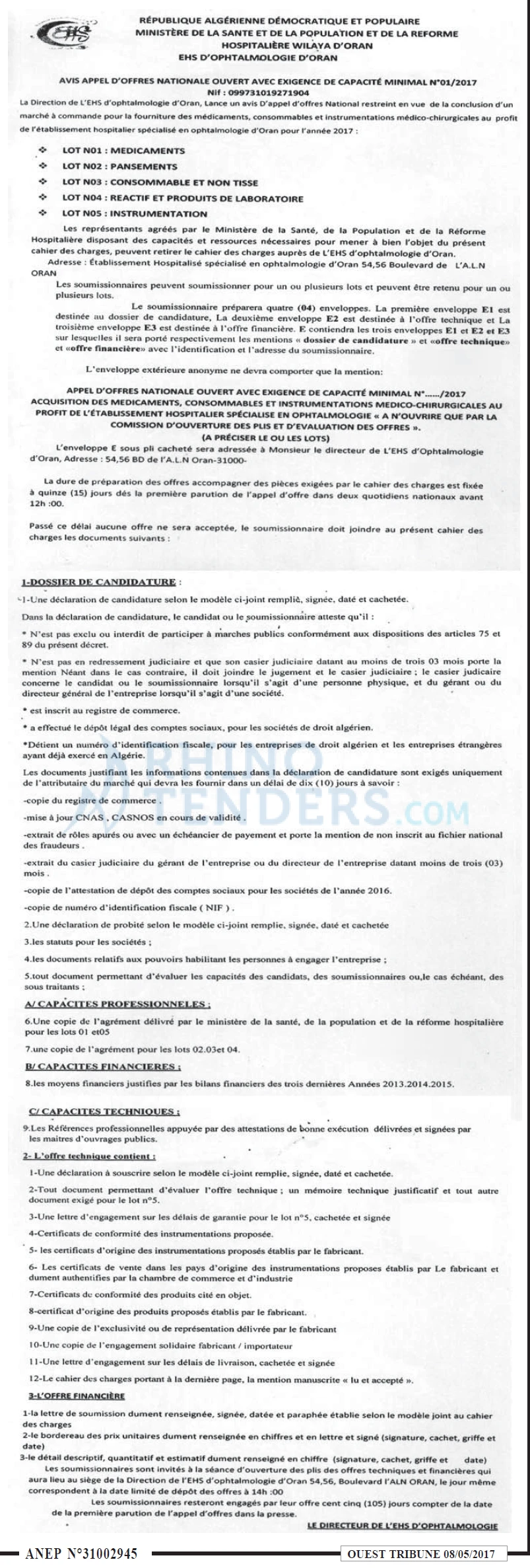 ouest TRIBUNE