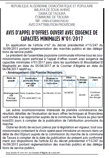 Le Courrier d'Algerie