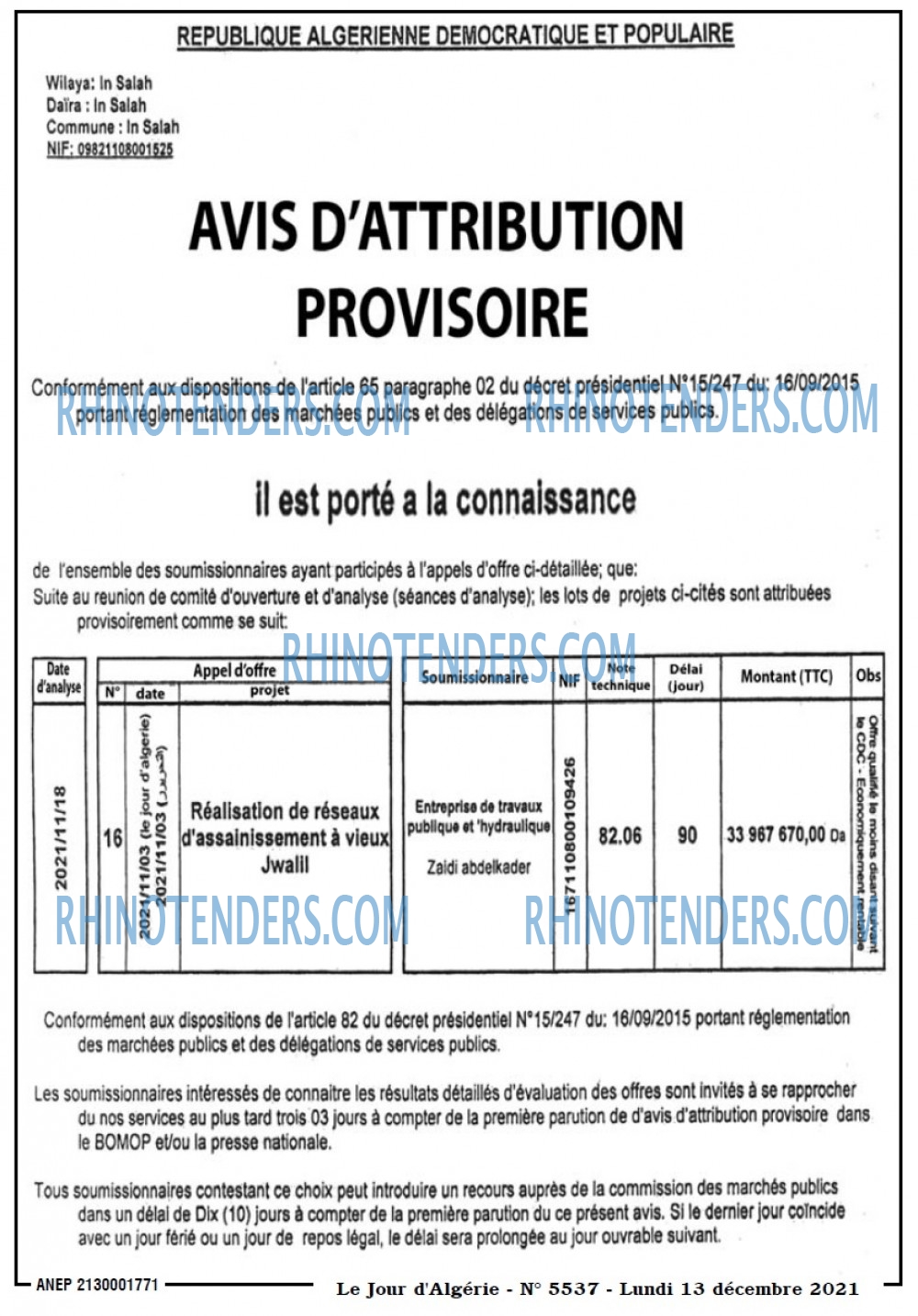 Le Jour d'Algérie