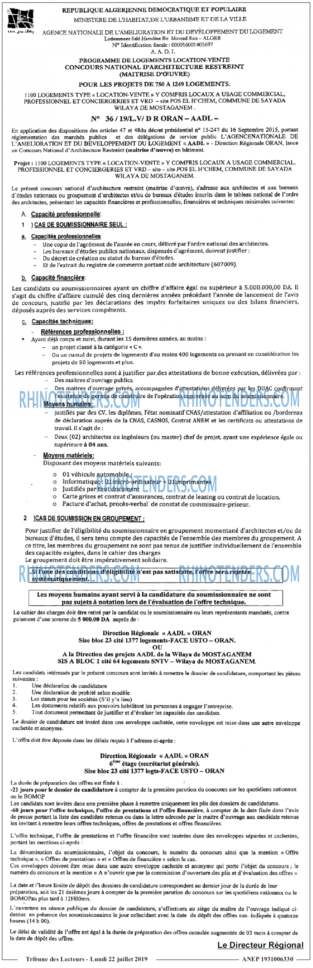 TRIBUNE DES LECTEURS