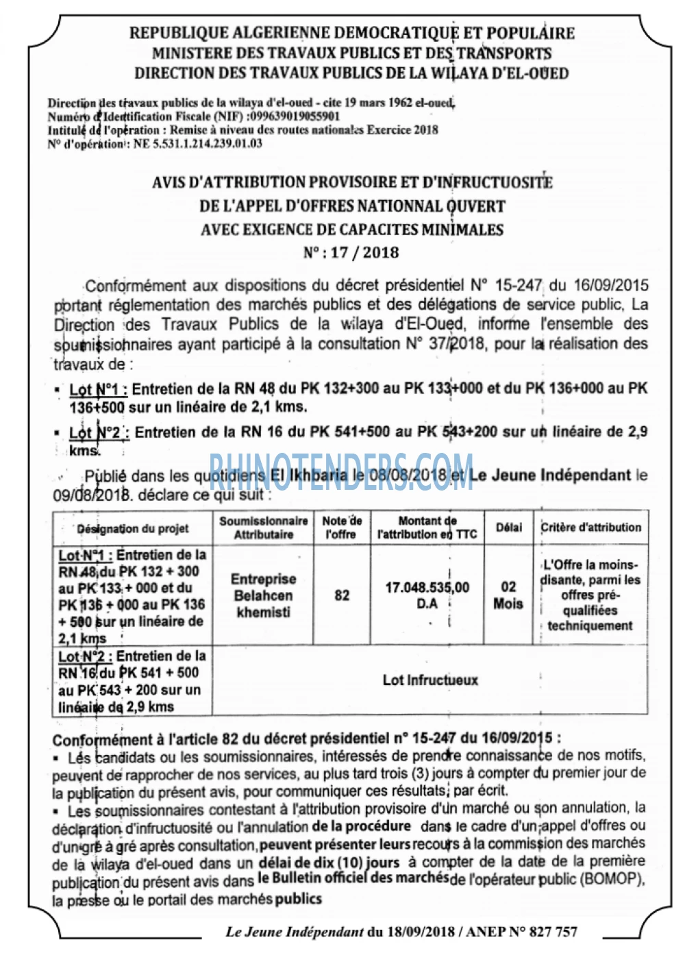 Jeune Independant