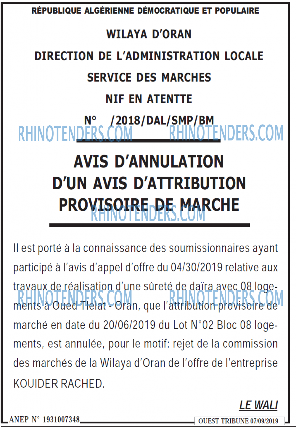 ouest TRIBUNE