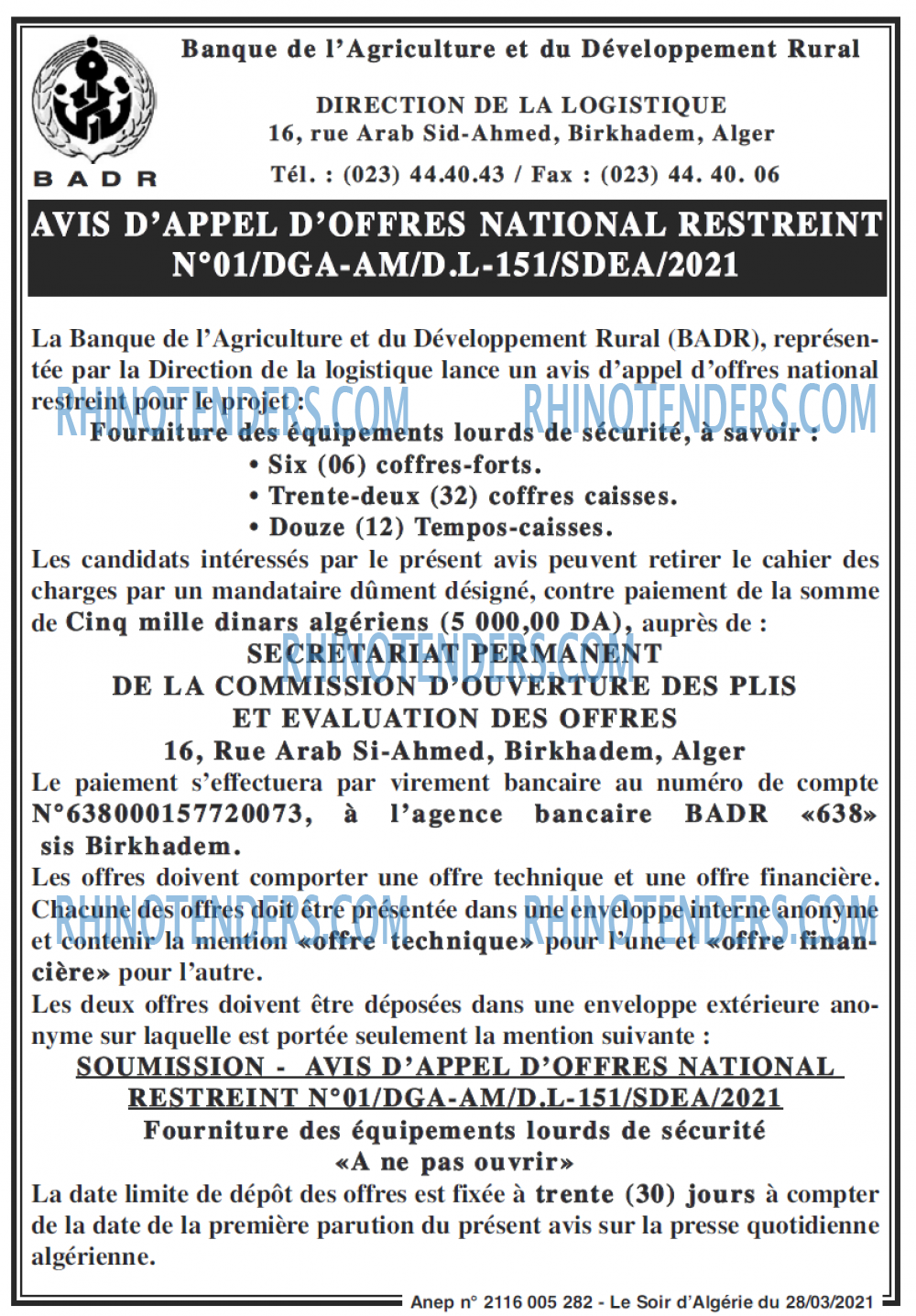 LE SOIR D'ALGERIE