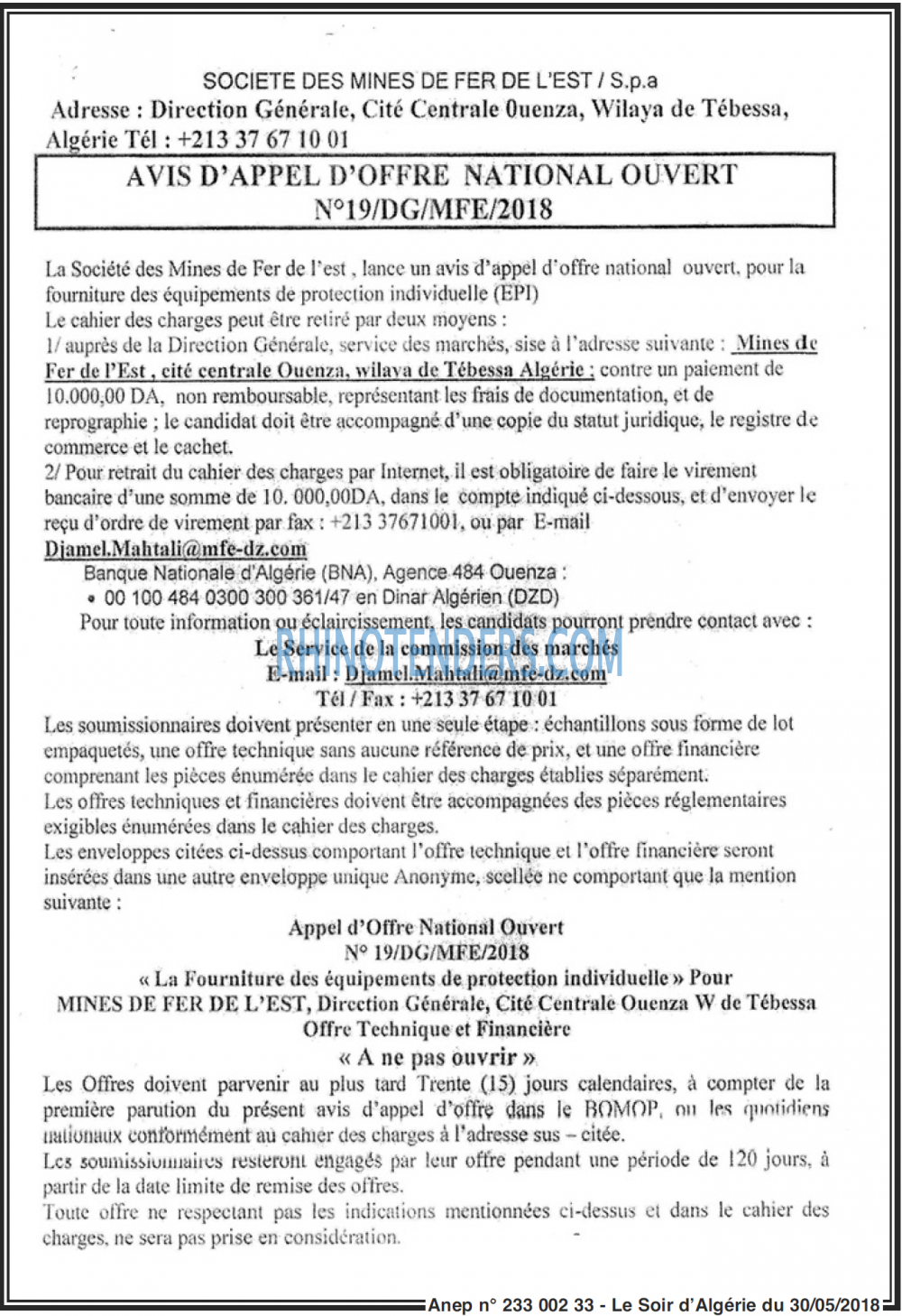 LE SOIR D'ALGERIE