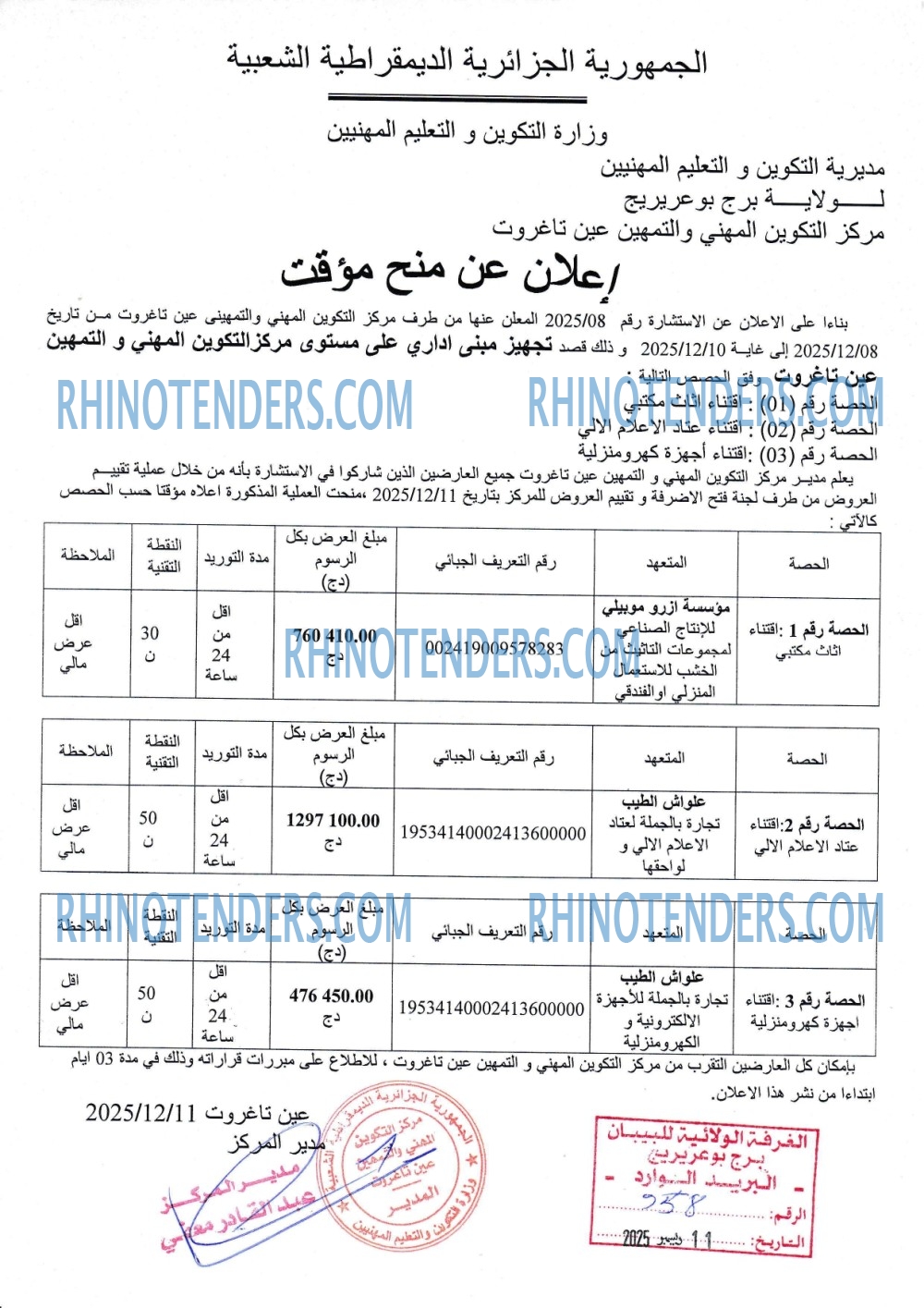 Rhinotenders