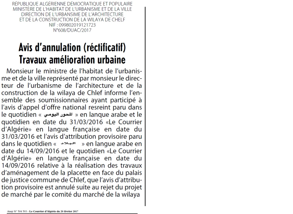 Le Courrier d'Algerie