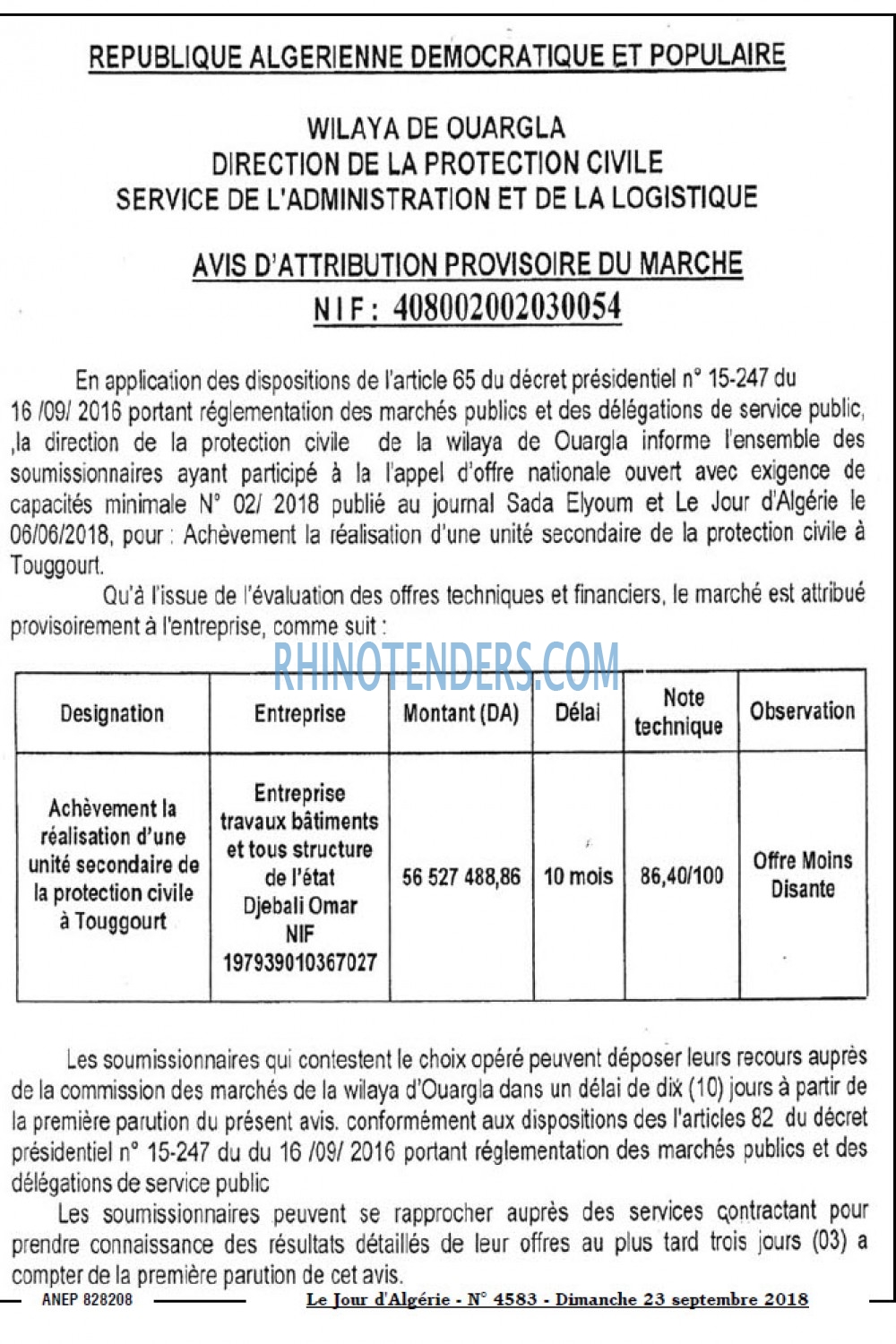 Le Jour d'Algérie