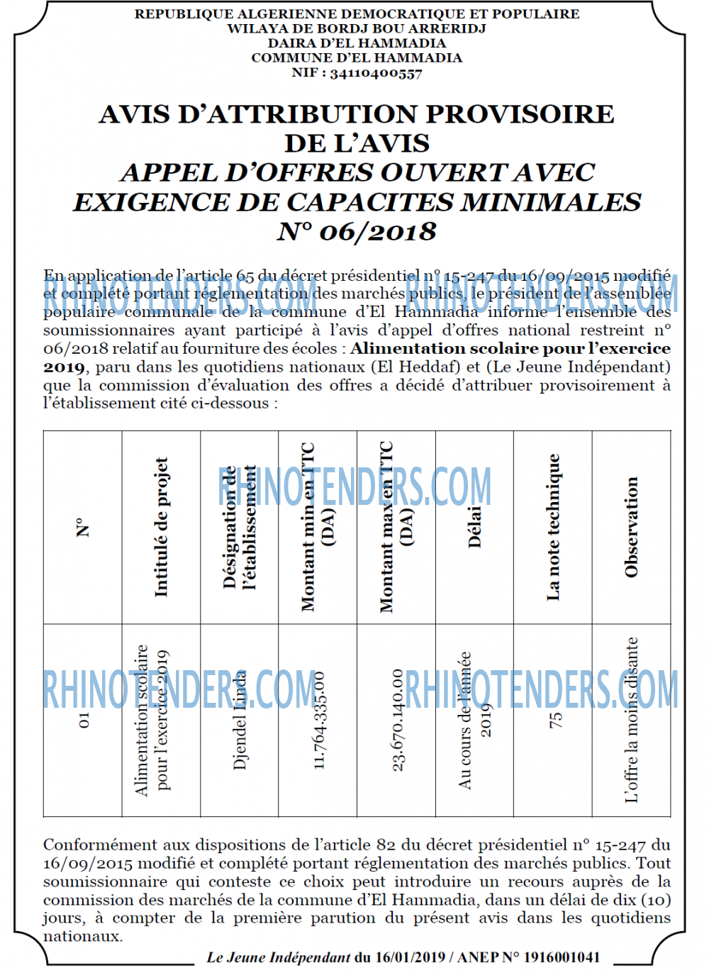 Jeune Independant
