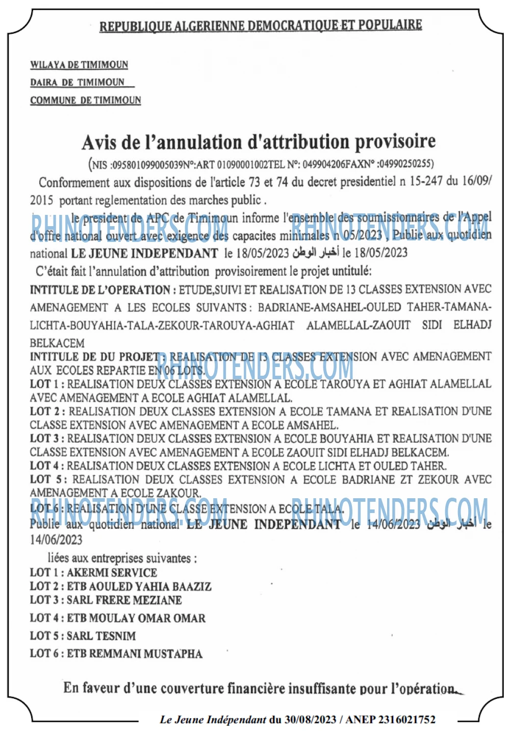 Le jeune indépendant