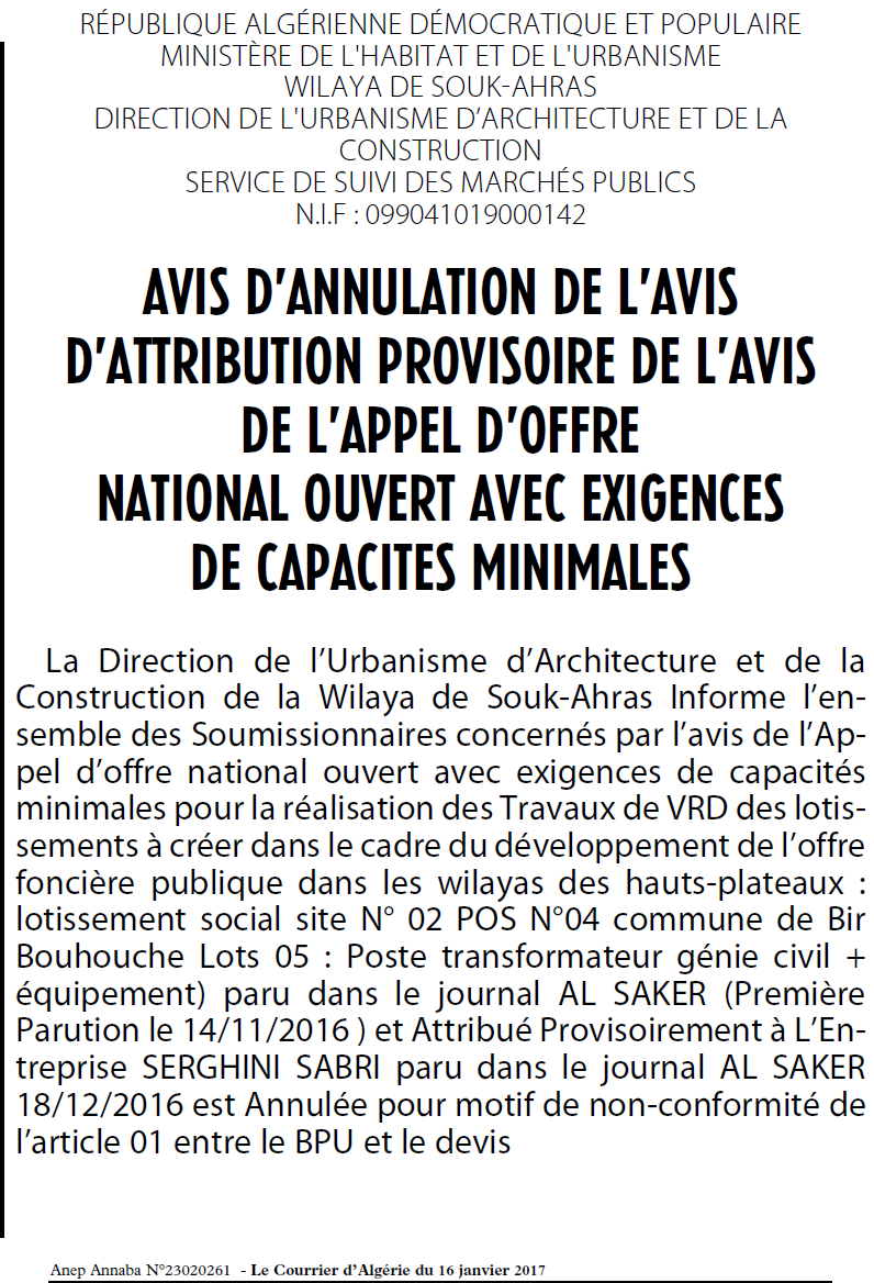 Le Courrier d'Algerie