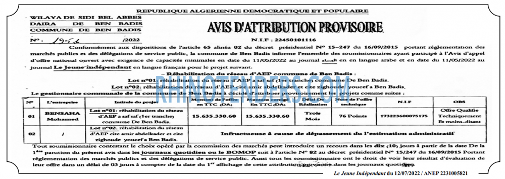 Jeune Independant