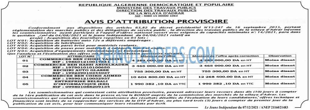 Jeune Independant