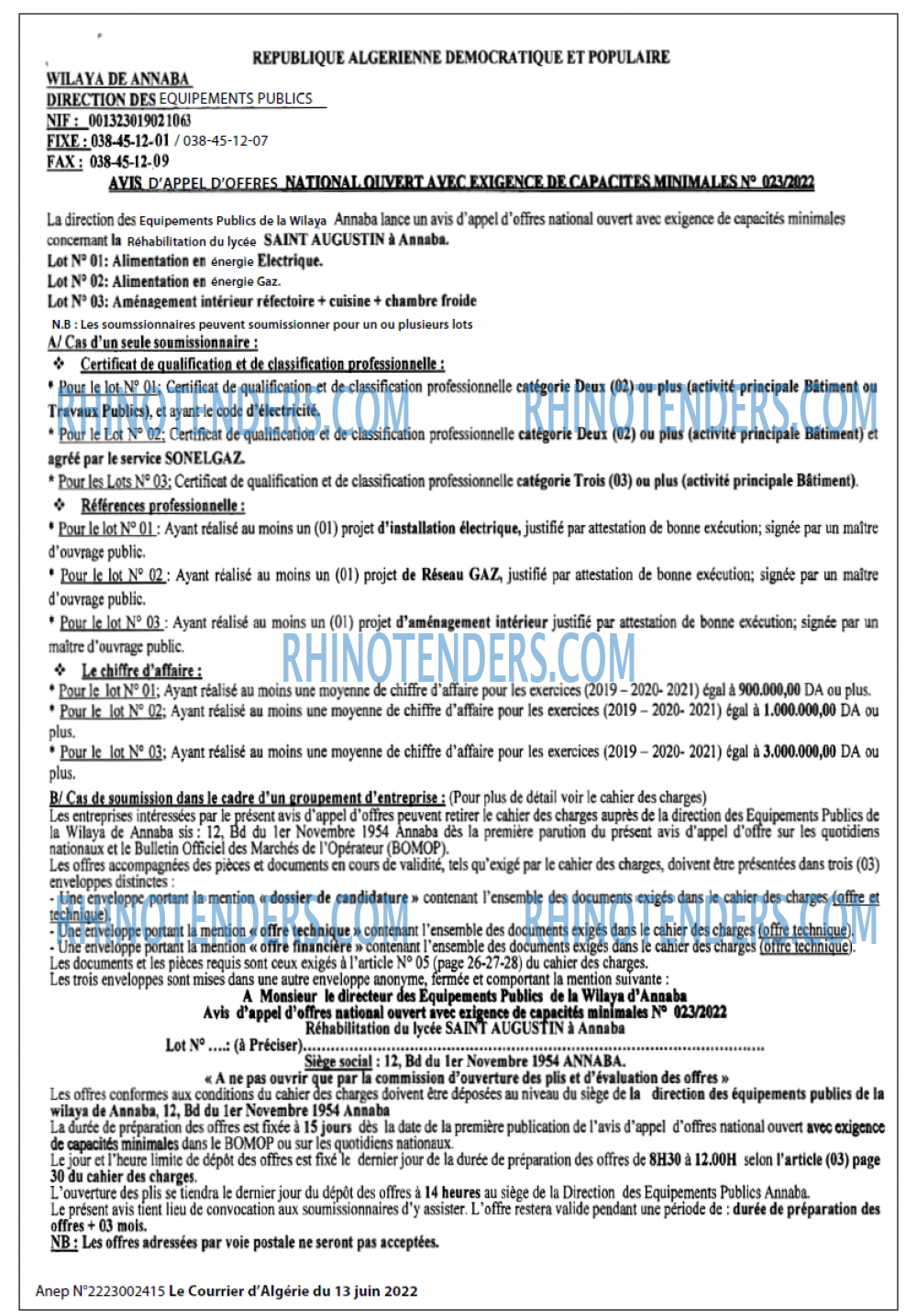 Le Courrier d'Algerie