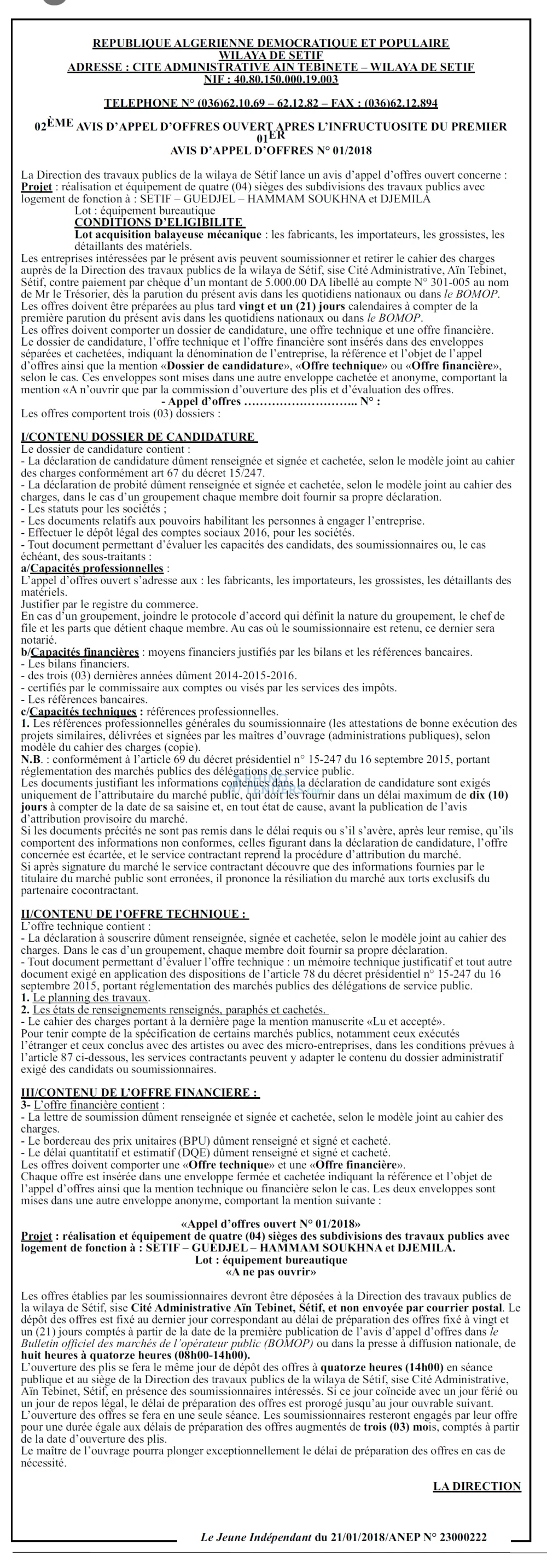 Le jeune indépendant