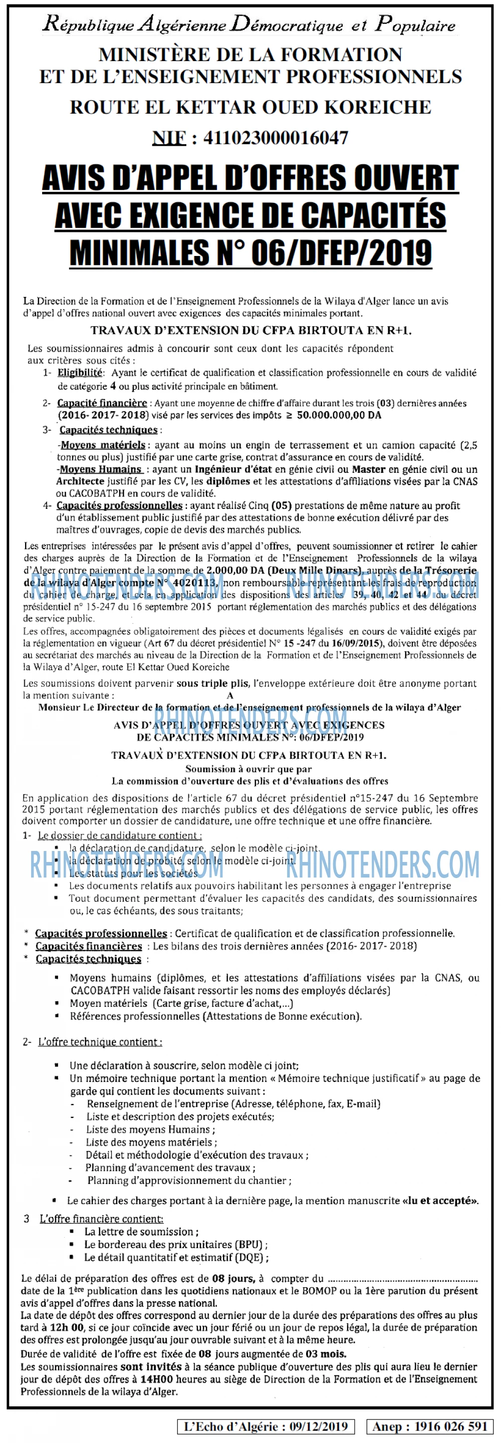 L'ECHO D'ALGERIE