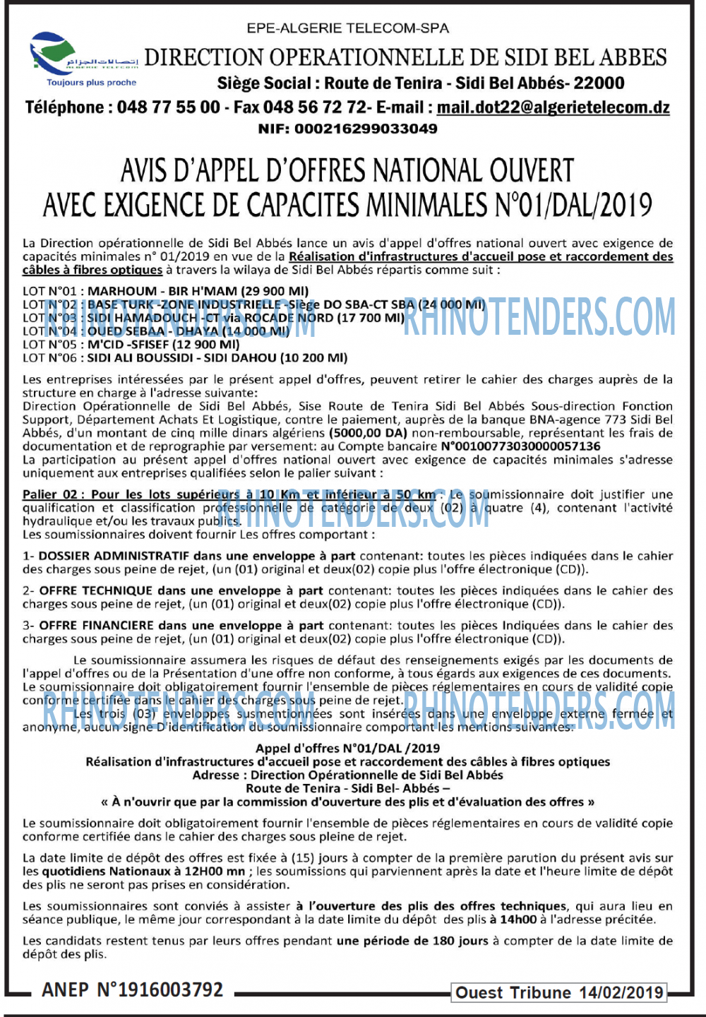 ouest TRIBUNE