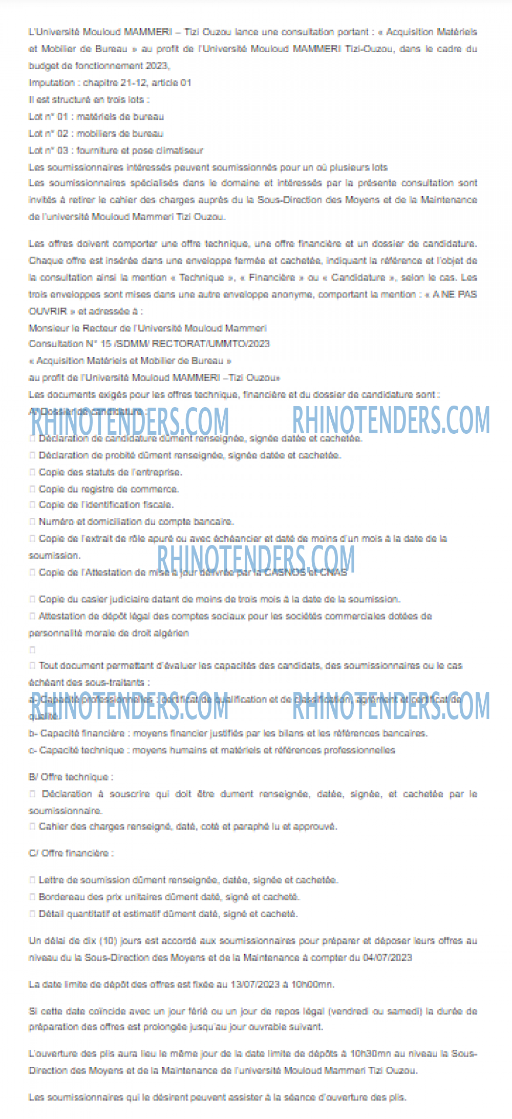 Rhinotenders