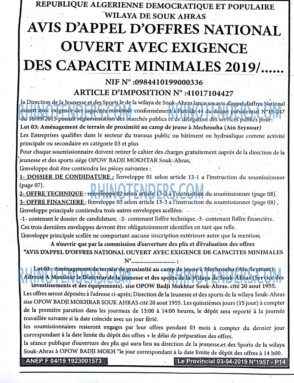 LE PROVINCIAL