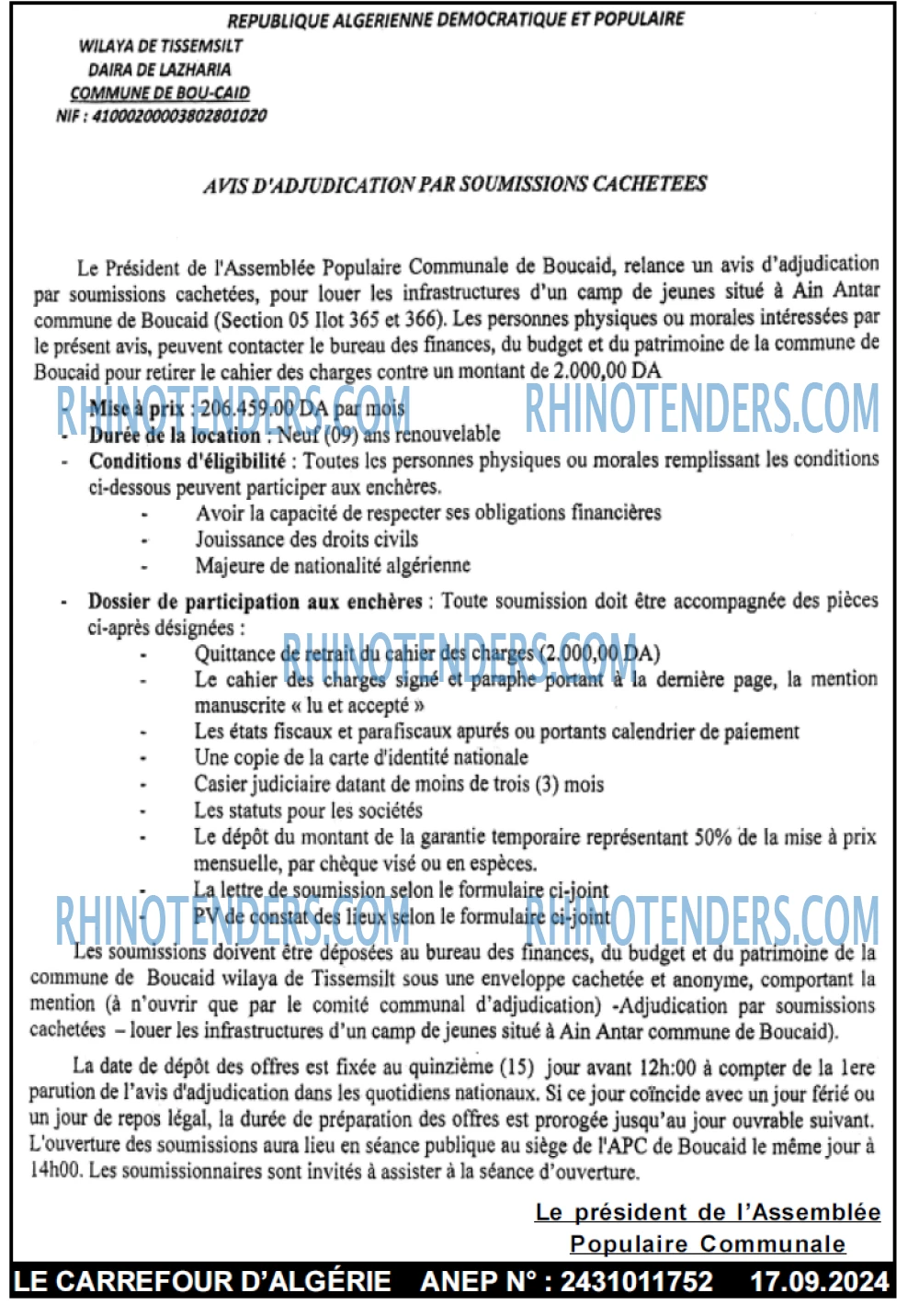 Le Carrefour d'Algérie
