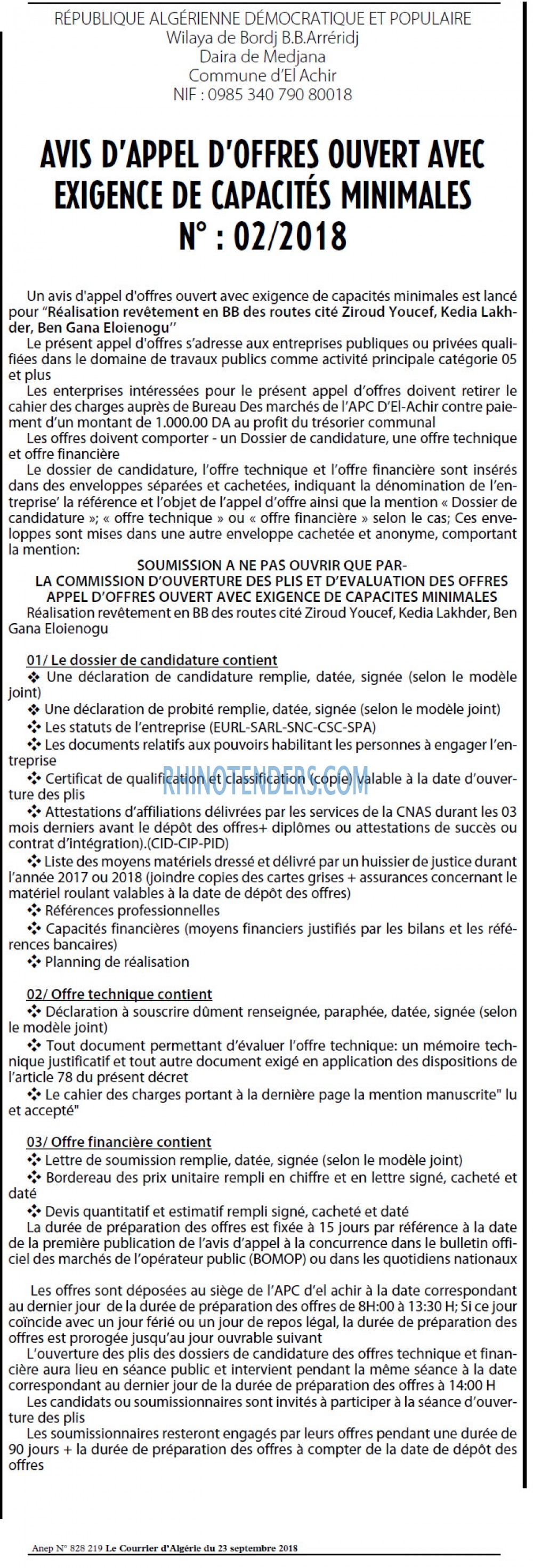 Le Courrier d'Algerie