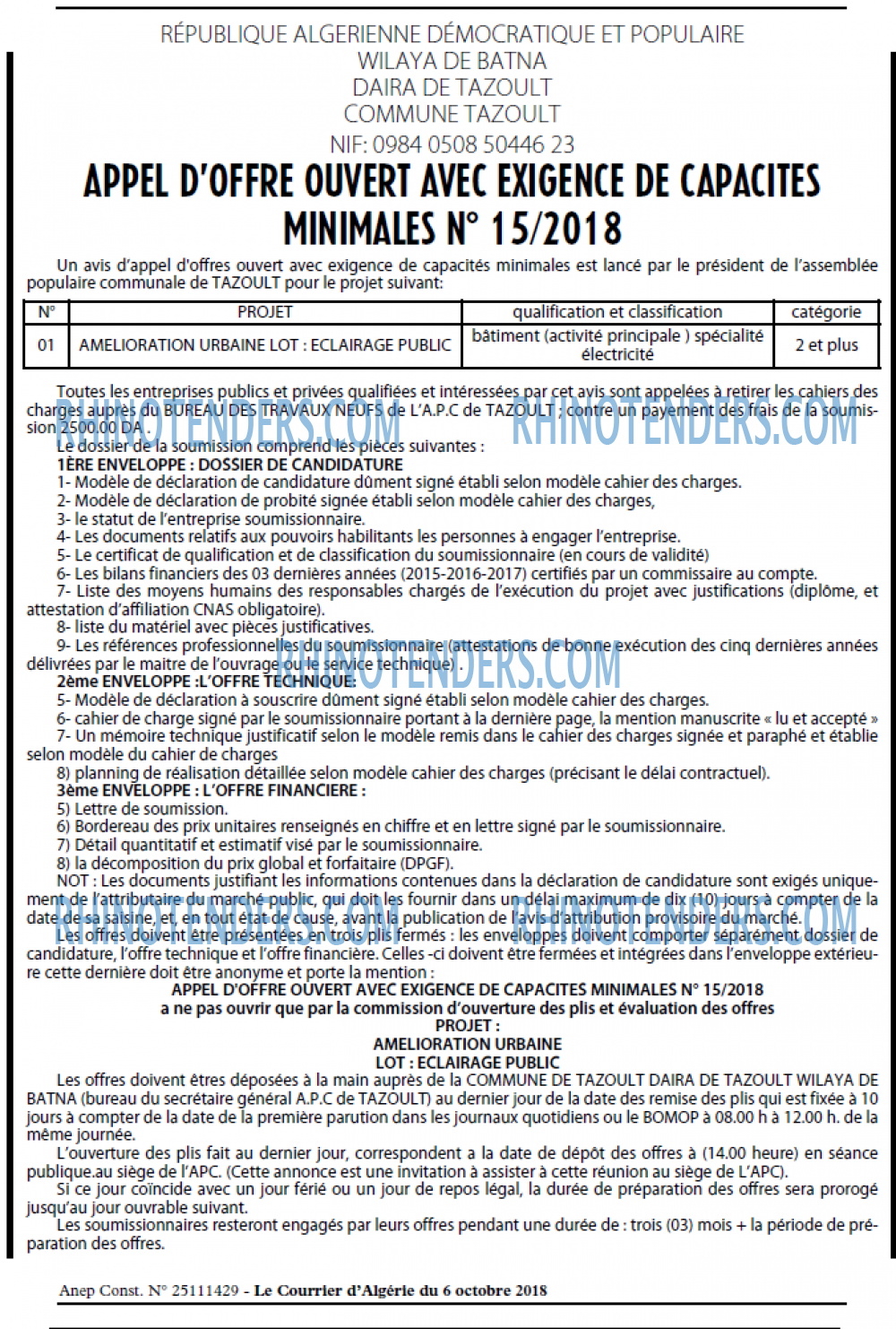 Le Courrier d'Algerie