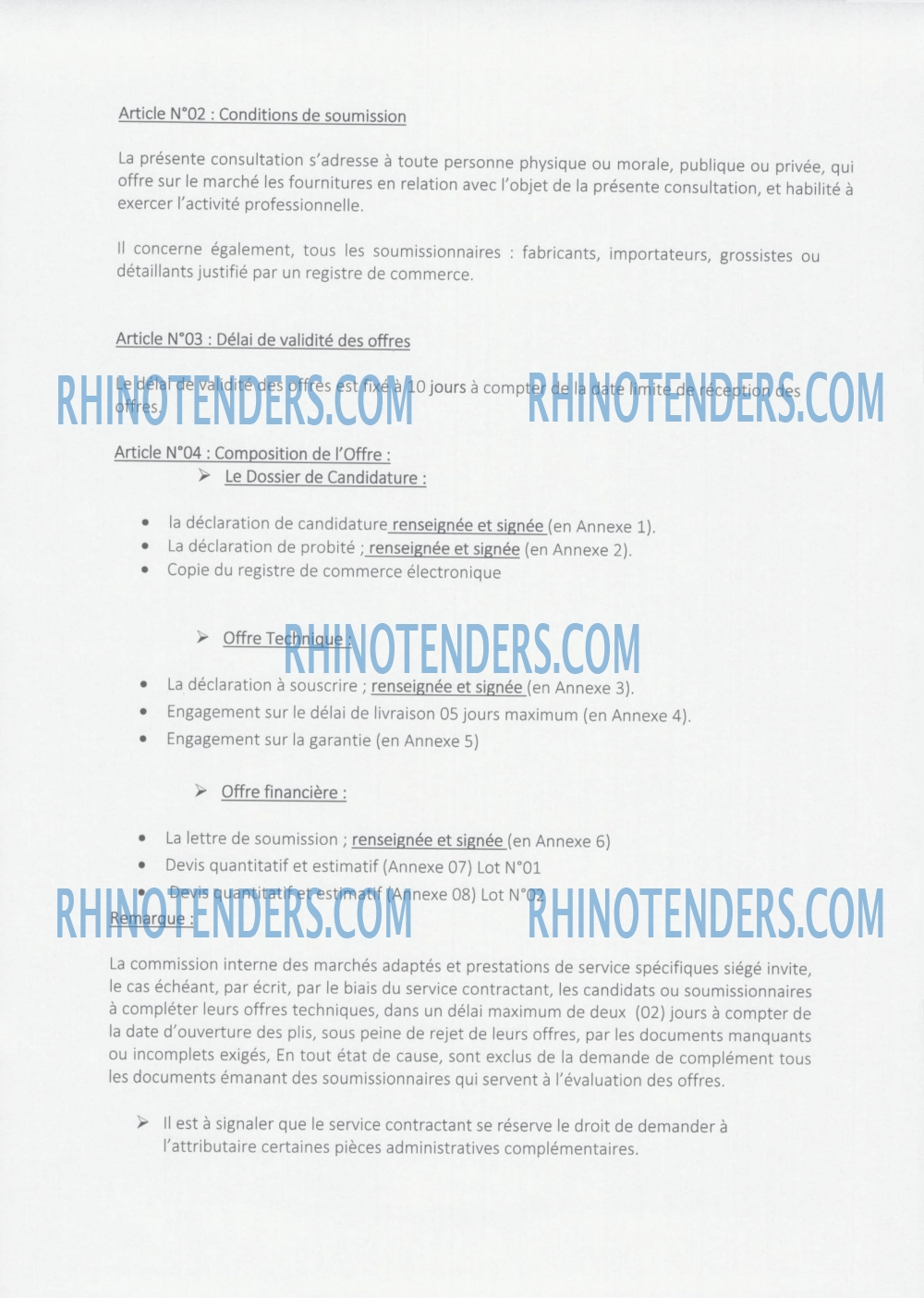 Rhinotenders